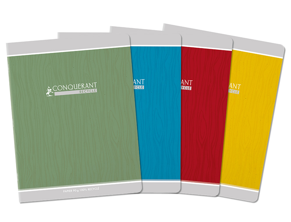 CAHIER CONQUERANT CLASSIQUE AGRAFE 170X220 48 PAGES 90G   SEYES RECYCLE