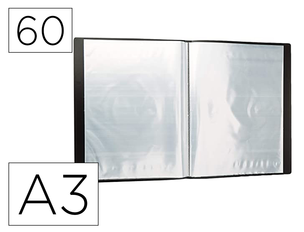 PORTE-VUES VIQUEL ART'BOOK CREATIV'GALLERY PP 7/100E A3  60 VUES COLORIS NOIR