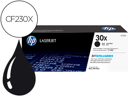 TONER LASER HP 30X CF230X POUR LASERJET PRO M203/M227 COULEUR NOIR 3500P