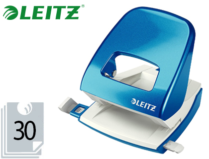 PERFORATEUR LEITZ MTAL CAPACIT PERFORATION 30F 2 TROUS COLORIS BLEU 107X100X137MM