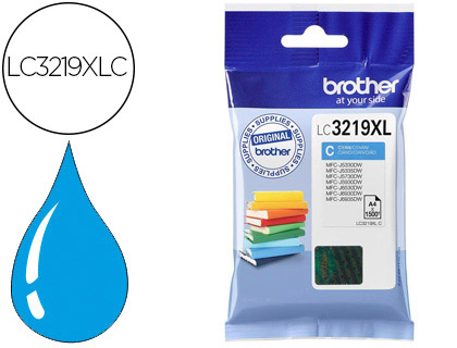 CARTOUCHE BROTHER JET D'ENCRE LC3219 COULEUR CYAN HAUTE CAPACIT 3000P