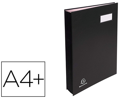 PARAPHEUR DIRECTION EXACOMPTA 24 COMPARTIMENTS COUVERTURE PLASTIFIE INTRIEUR CARTE RIGIDE DOS  SOUFFLETS COLORIS NOIR