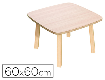 TABLE BASSE PAPERFLOW PLATEAU 60X60CM HAUTEUR 40CM COLORIS HTRE