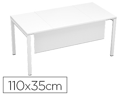TABLE VOILE DE FOND PAPERFLOW 110X35CM COLORIS BLANC/BLANC
