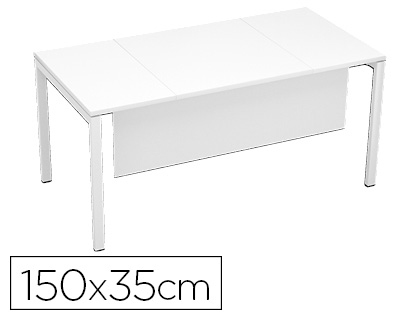 TABLE VOILE DE FOND PAPERFLOW 150X35CM COLORIS BLANC/BLANC
