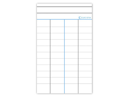 FICHE BIBLIOTHQUE ELVE BRISTOL 4 COLONNES 180G FORMAT 125X75MM PAQUET 100 UNITS COLORIS BLANC