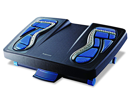 REPOSE-PIEDS FELLOWES CAOUTCHOUC NERGISANT SURFACES DE MASSAGE RGLAGE 3 HAUTEURS COLORIS NOIR