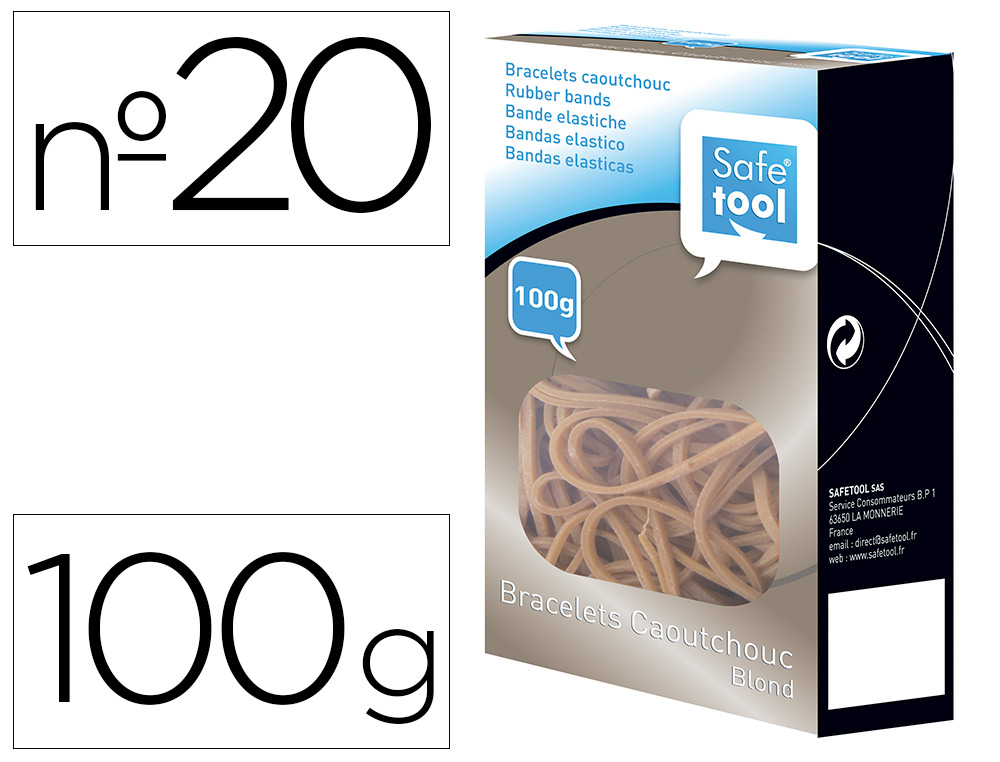 BRACELET CAOUTCHOUC WONDAY 200X1.8MM BOTE 100G