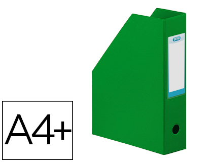 PORTE-REVUES ELBA COLOR LIFE PVC GRAIN TOIL PAN COUP FORMAT 32X24CM DOS 7CM COLORIS VERT