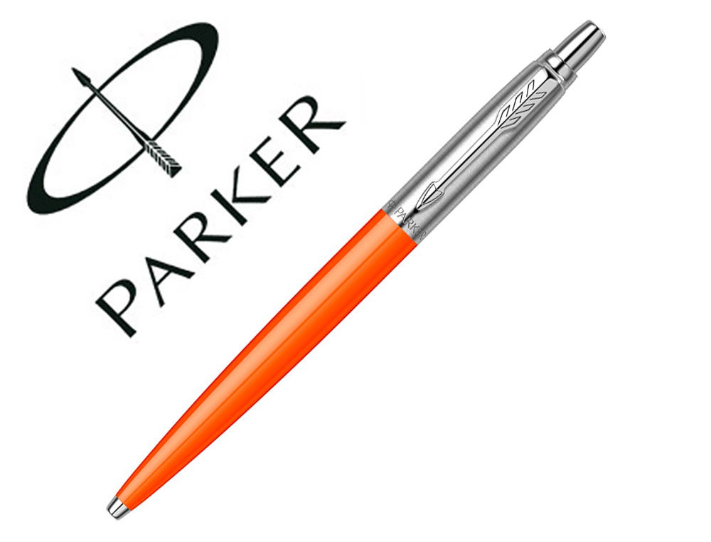STYLO-BILLE PARKER JOTTER RETRACTABLE POINTE MOYENNE    FINITION ORANGE BRILLANTE     AVEC 1 RECHARGE QUINKFLOW
