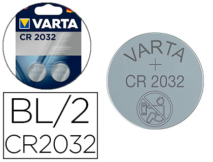 PILE BOUTON VARTA LITHIUM CR2032 3V BLISTER 2 UNITES
