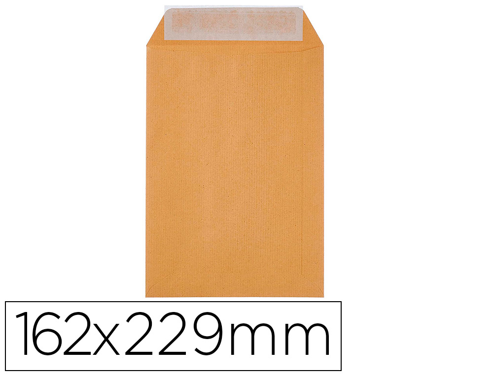 POCHETTE GPV KRAFT BRUN RECYCLE 90G C5 162X229MM      ADHESIVE BANDE DE PROTECTION  BOITE 500 UNITES