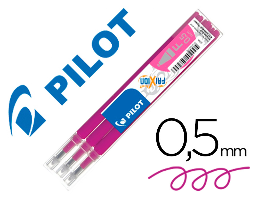 RECHARGE ROLLER PILOT FRIXION BALL POINTE FINE COLORIS ROSE SET 3 UNITS