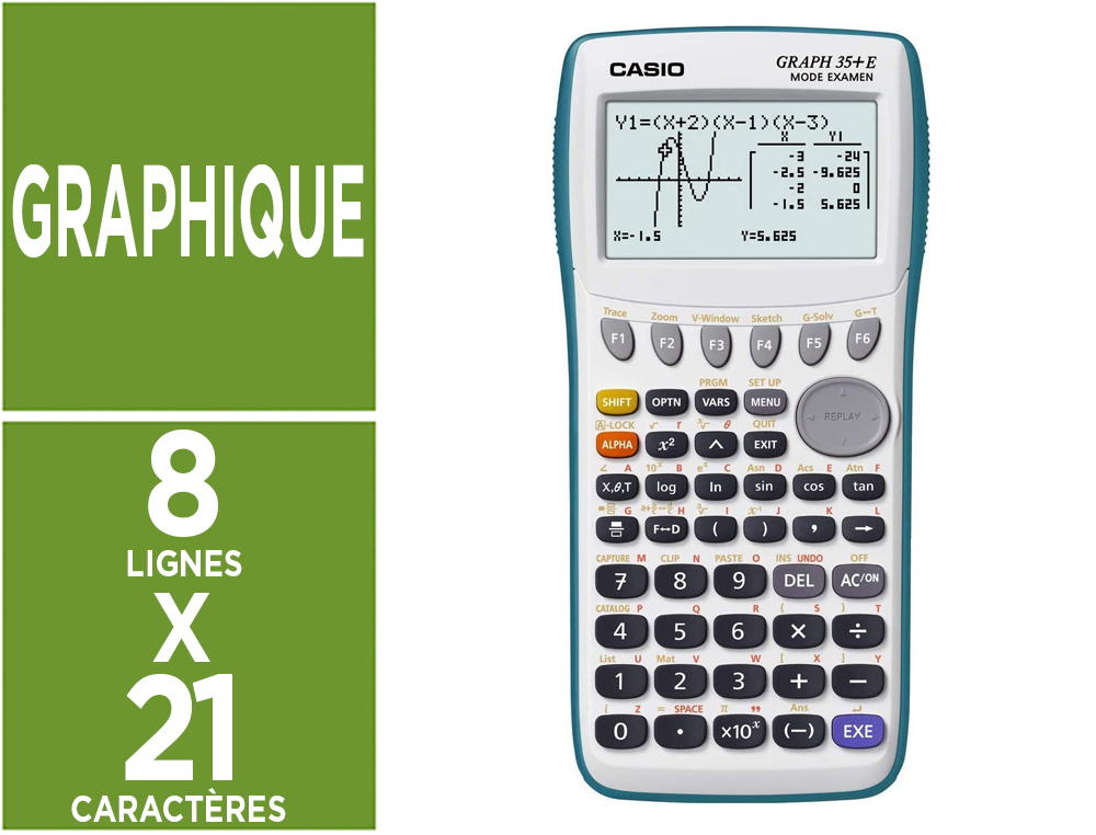 CALCULATRICE CASIO SCIENTIFIQUE GRAPH 35+ LYCE CALCUL MATRICIEL STATISTIQUES AVANCES SANS MODE EXAMEN