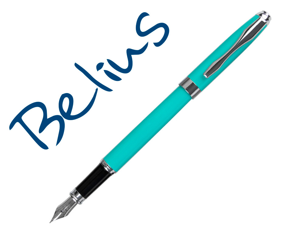 STYLO PLUME BELIUS MARSELLA COLORIS VERT MENTHE ENCRE     BLEUE