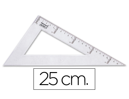 QUERRE LIDERPAPEL 60 DEGRS 25CM BISEAUTE GRADUE CHELLE MILLIMTRES TRANSPARENTE CONOMIQUE