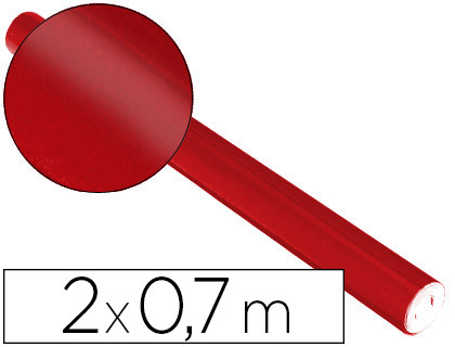 PAPIER MTALLIS CLAIREFONTAINE 80G/M2 COLORIS ROUGE ROULEAU 0.7X2M