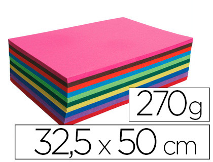 PAPIER DESSIN MAILDOR CARTA CARTONN 270G/M2 325X500MM COLORIS ASSORTIS PAQUET 40F