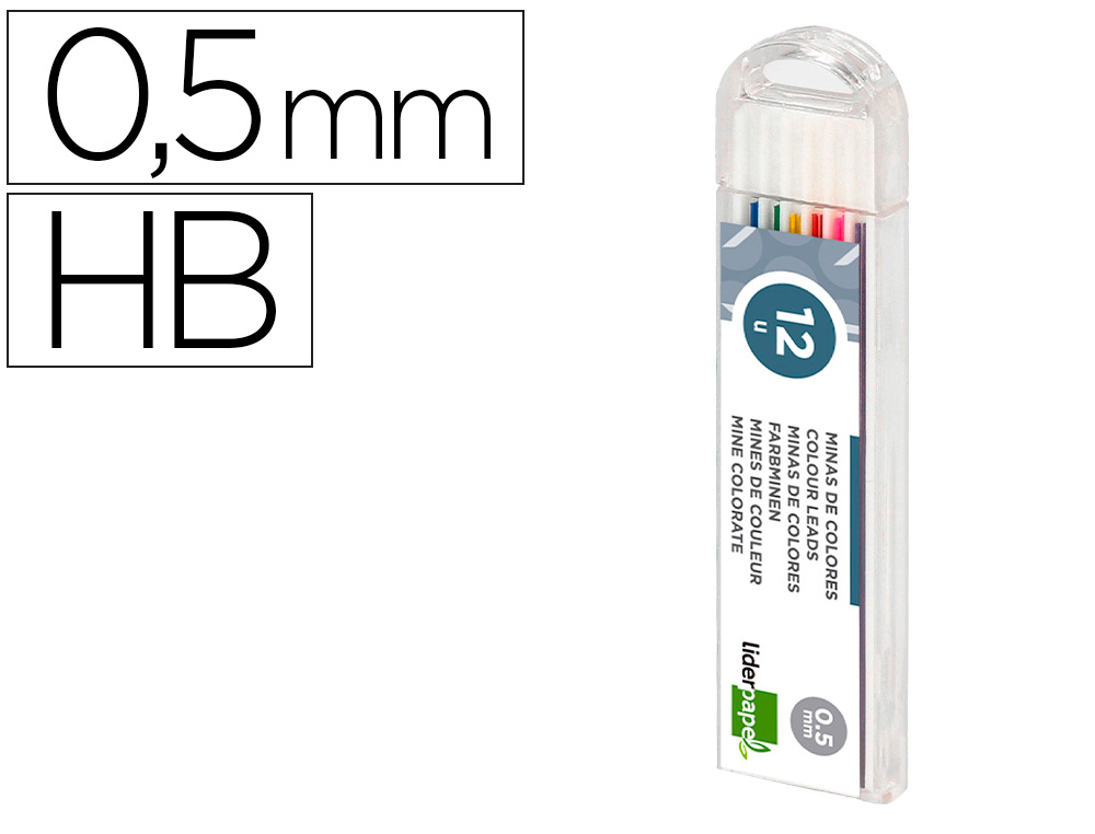 MINE LIDERPAPEL 0.5MM TOTALEMENT EFFAABLE COLORIS ASSORTIS TUI 12 UNITS
