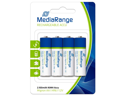 PILE MEDIARANGE ALCALINE AA RECHARGEABLE BLISTER 4 UNITS