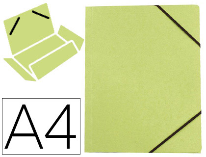 CHEMISE ELBA CARTE FORTE 4/10E250GR A4 210X297MM 3 RABATS LASTIQUE COLORIS ASSORTIS